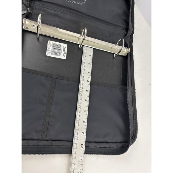 VTG Looney Tunes Binder Stuart Hall Black 3 Ring Bugs Bunny Taz Daffy Duck 90s - Picture 11 of 11